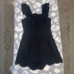 Entro Black Jumpsuit with Ruffle Straps